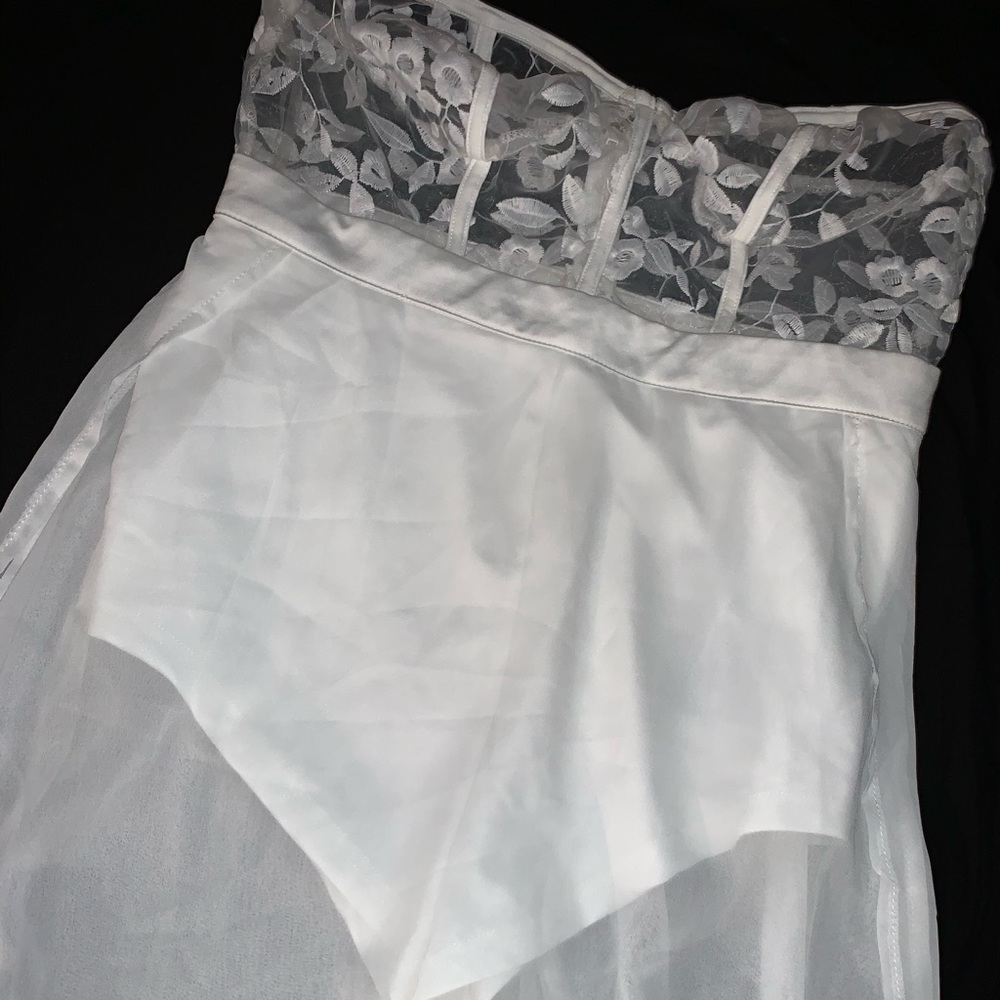 Strapless High Slit Dress